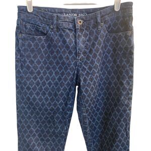 Lands End Geometric Design‎ Slim Jeans Sz 6
